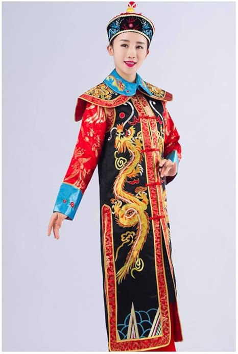 Amazon Co Jp 中国の古代の天皇皇后両陛下ドレス衣装 舞台公演のために清朝皇帝康乾隆帝の裁判所ドレスとロールプレイング Queen ファッション