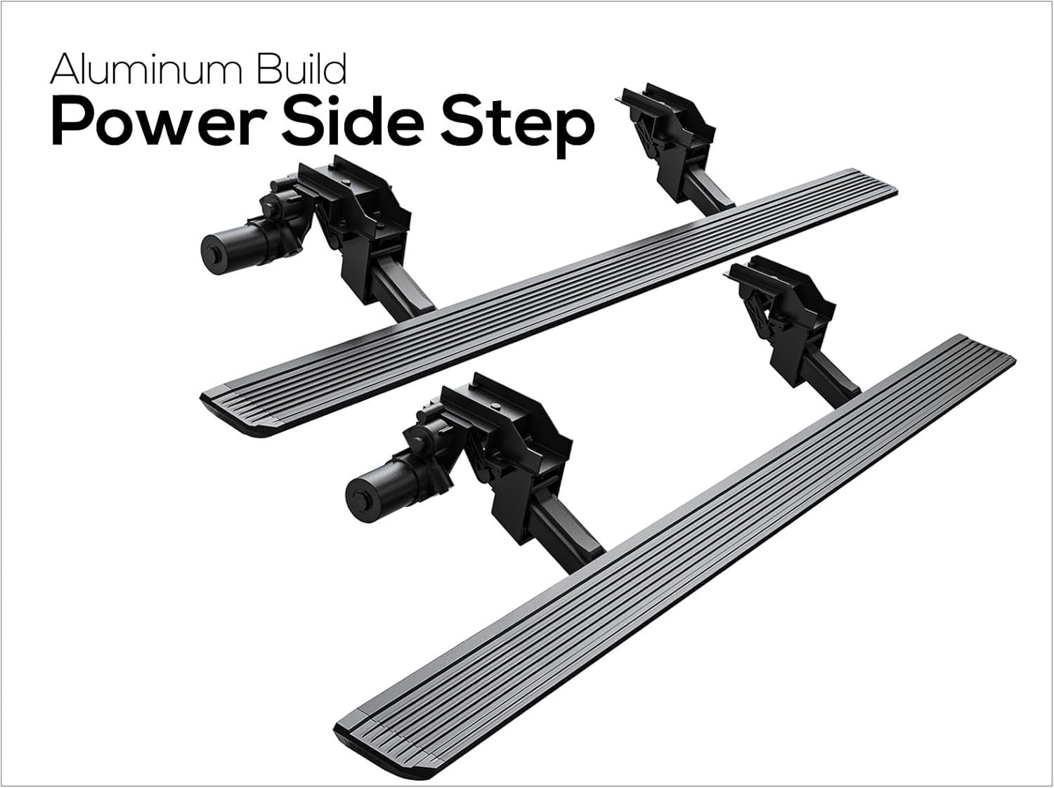 APS iBoard Power Side Steps Running Boards Compatible with Chevy/GMC Silverado/Sierra 1500 2022-2024 Crew Cab (Excl. 22 1500 LTD) & 2500/3500 2024 (Retractable Stylish Design, Durable Aluminum)