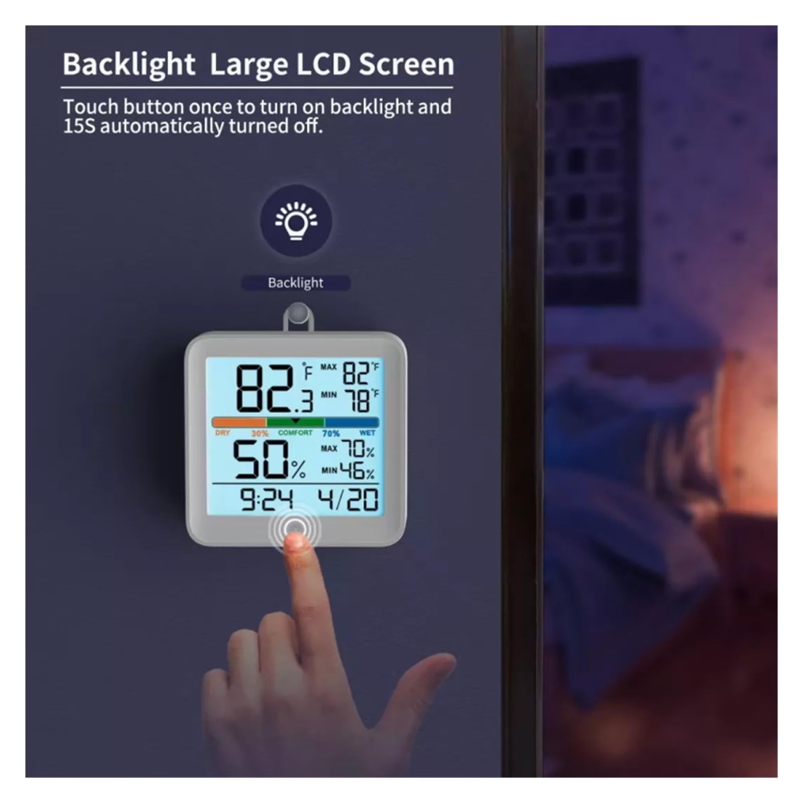 Cyfrowy Termometr LCD Higrometr Temperatura W Pomieszczeniu Miernik Wilgotności Czujnik Gauge Stacja Pogodowa Inteligentny Dom Dokładne Pomiary