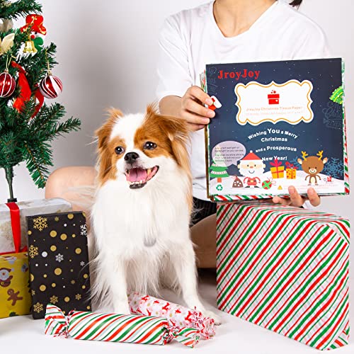 Jroyjoy Christmas Tissue Paper, 12 Colors 120 Sheets (19.7” X 19.7”) + 108 Gift Tag Stickers, Holiday Gift Wrapping Tissue Paper For Xmas Gift Boxes Bags, Xmas Gift Wrapping Paper For Wine Bottles #TOP5