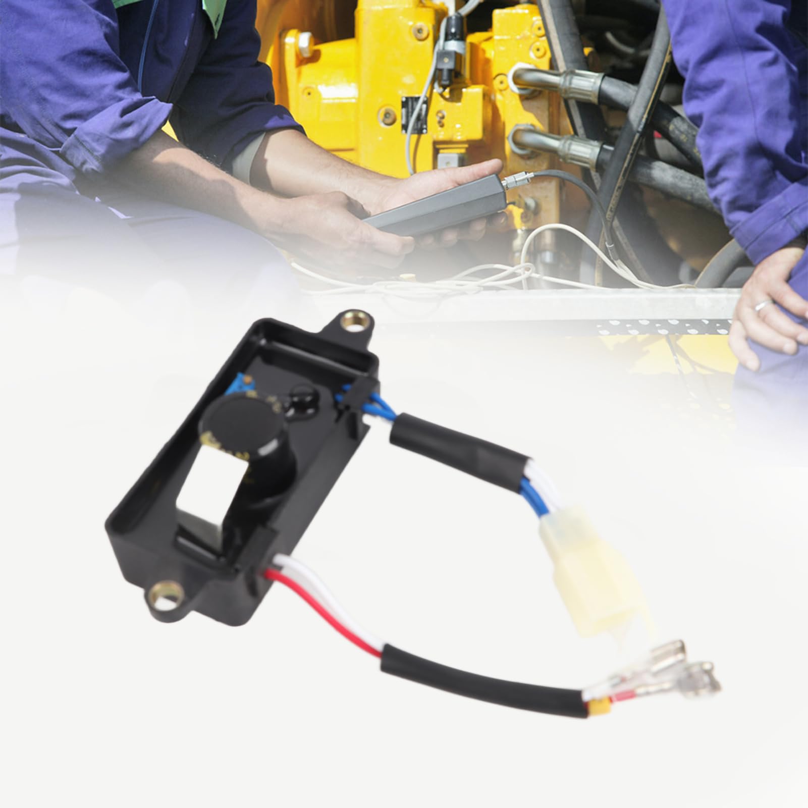 AVR regulator napięcia, uniwersalny do generatora 1-3 kW i generatora prądu, 2,8 kW, automatyczny stabilizator napięcia, 6 pinów 10 cm, odstęp między otworami 220 μF 250 V (-40℃ do +105℃)