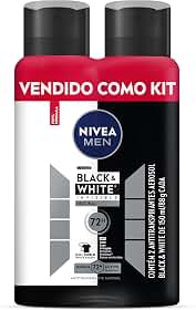 Kit NIVEA Desodorante Aerosol Men Black&White Invisible - 2 unidades
