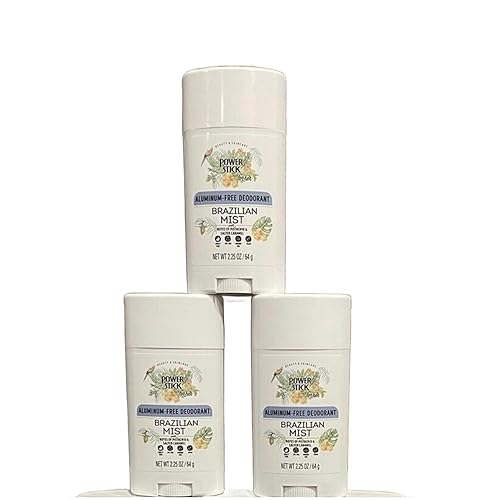 Brazilian Mist Desodorante sin aluminio, 2.25 onzas, paquete de 3