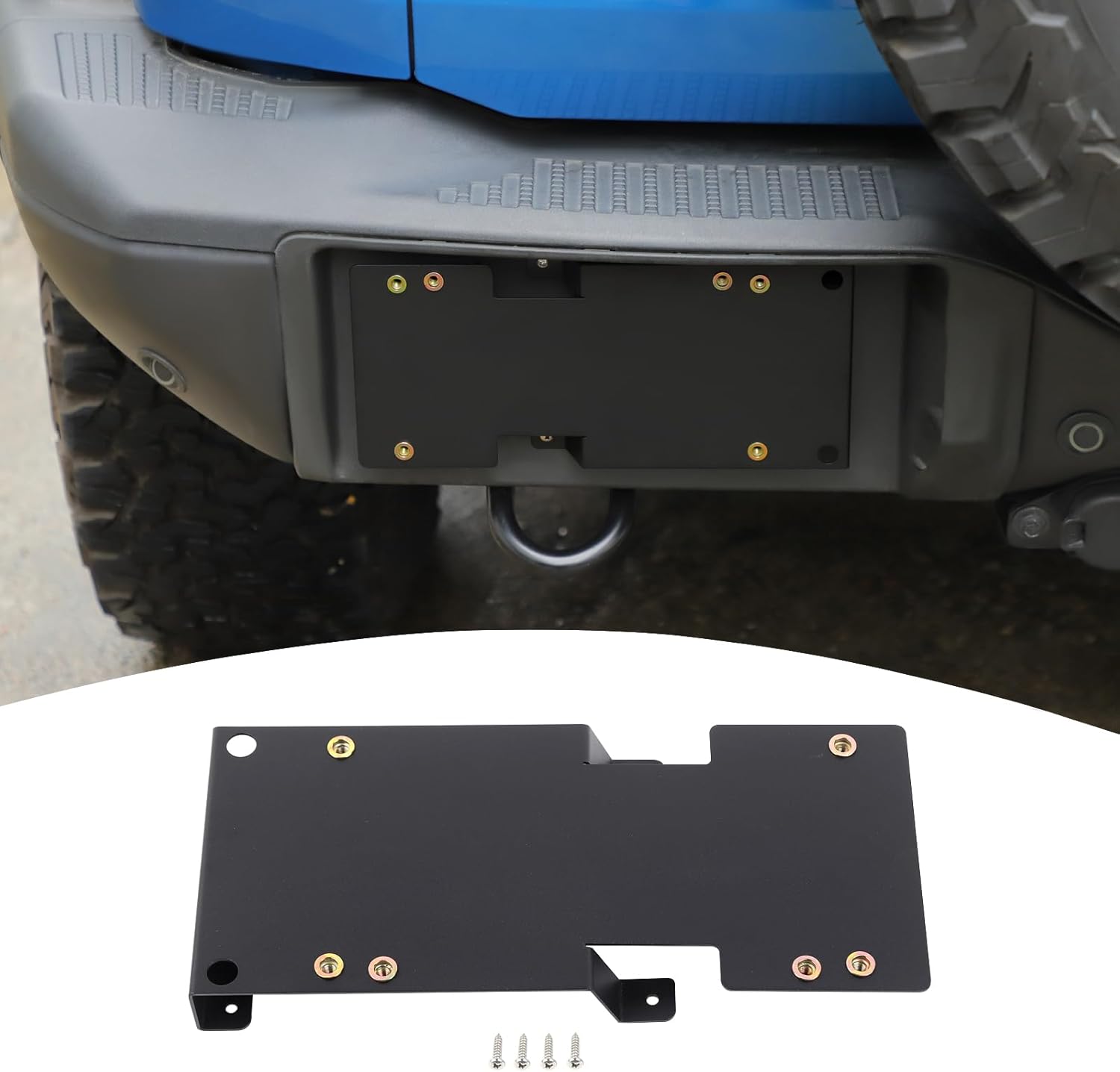 for Bronco Rear License Plate Frame Holder Mount for Bronco 2021-Present Black License Plate Bracket Accessories 1pc