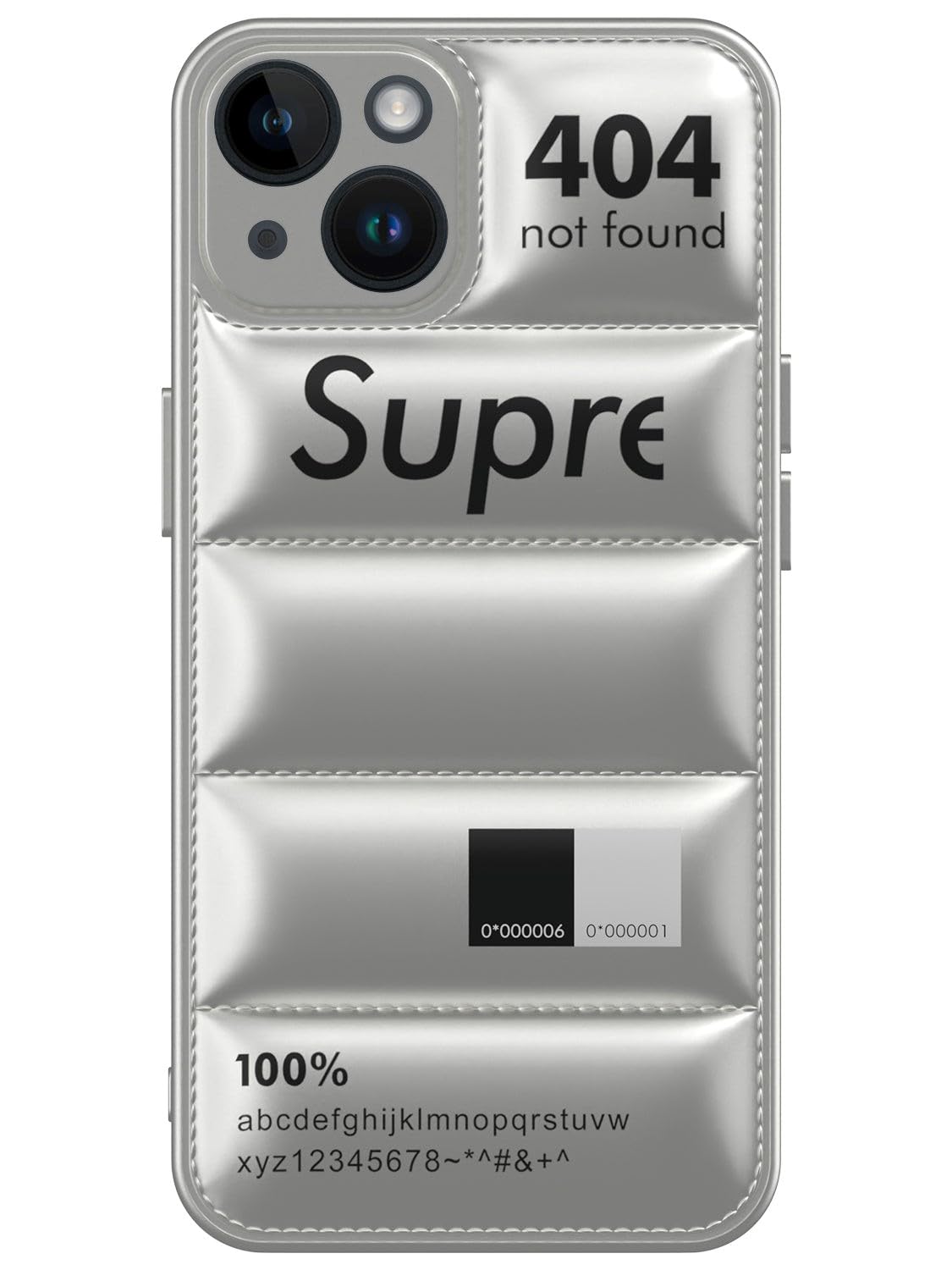 CareFone Puffer Case & Cover for iPhone 14 | Military-Grade Drop Protection | Soft Touch with Shockproof Protection | Scratch Resistant (SUP, Silver)