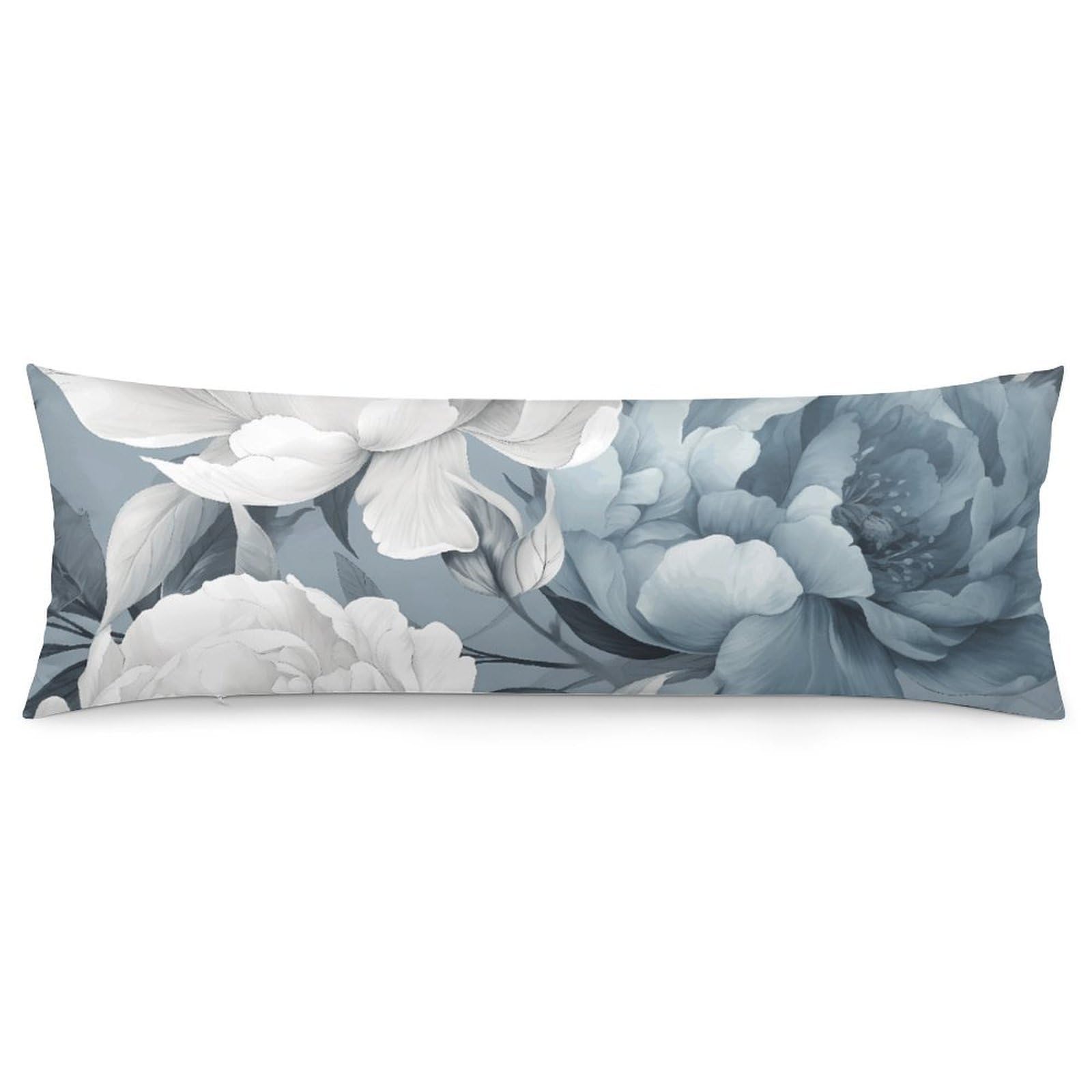 2 Pack Pillow Cases for Hair and Skin, Soft Breathable Pillow Case Covers with Hidden Zipper, Flowers and Butterflies Pillowcase 20"x54" Pillow Covers for Sleeping Gift