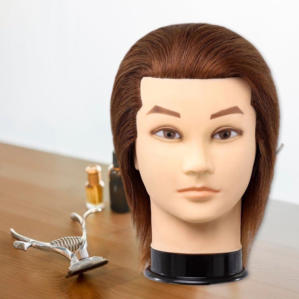 Amazon.co.jp: Ayrsjcl 男性マネキンヘッド 本物の髪付き マネキン人形