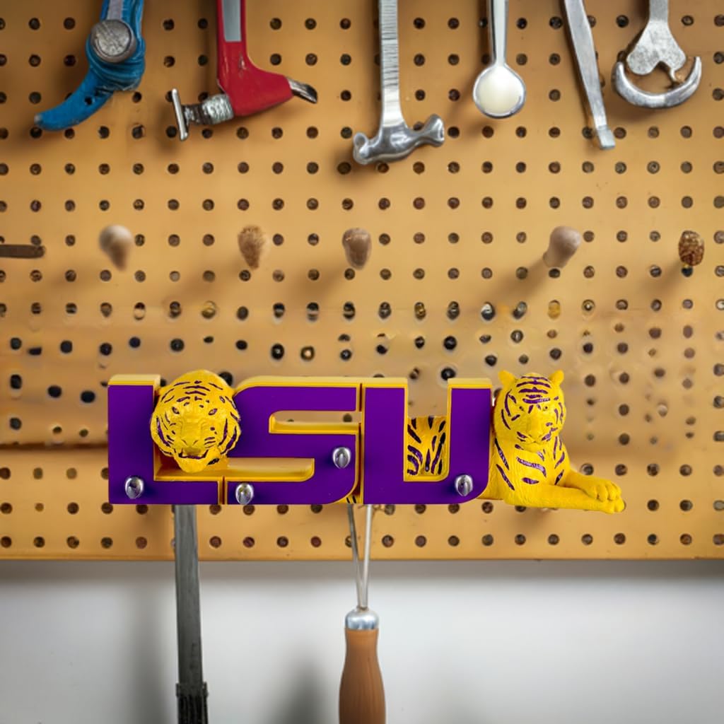 LSU Tigers Key Rack, Grill Gear Holder Wall Decor image 3