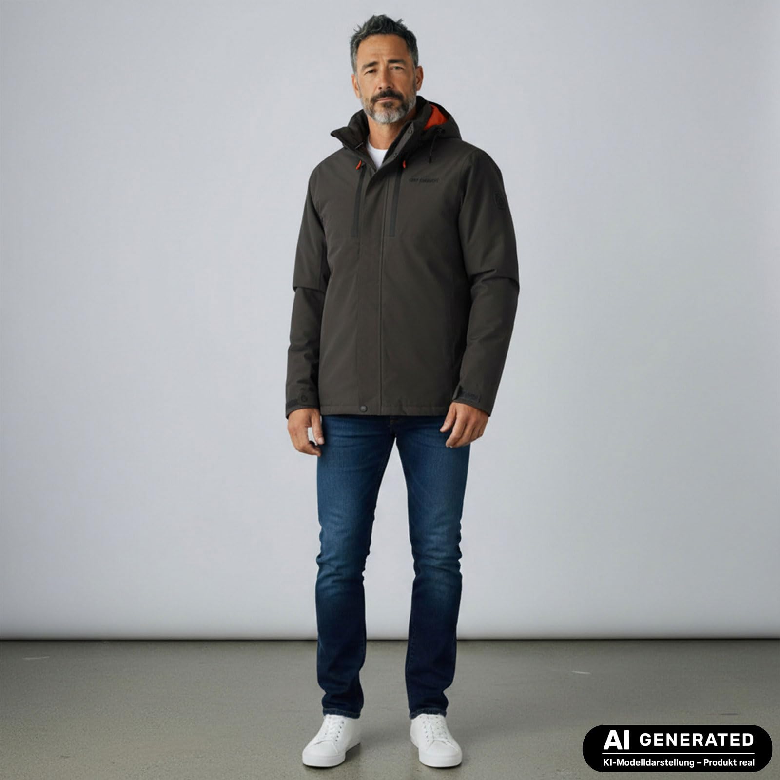 Dry Fashion Herren Funktionsjacke Grönland - Parka Anthrazit, Größe S