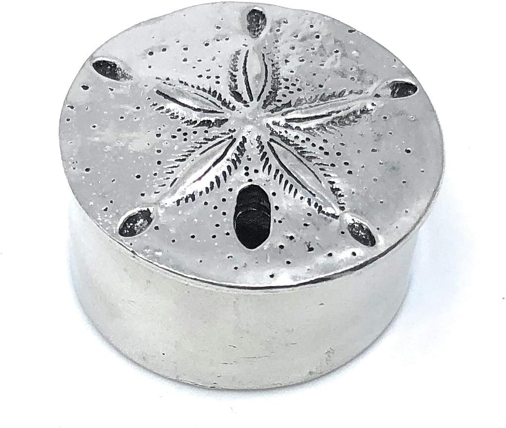 Sand Dollar Ocean Beach Tiny Pewter Charm Box Ring Bowl Trinket Dish Tray
