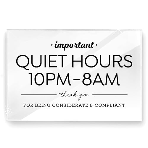 Reilly Originals 4x6 Inches, Quiet Hours Designer Sign ~ Ready