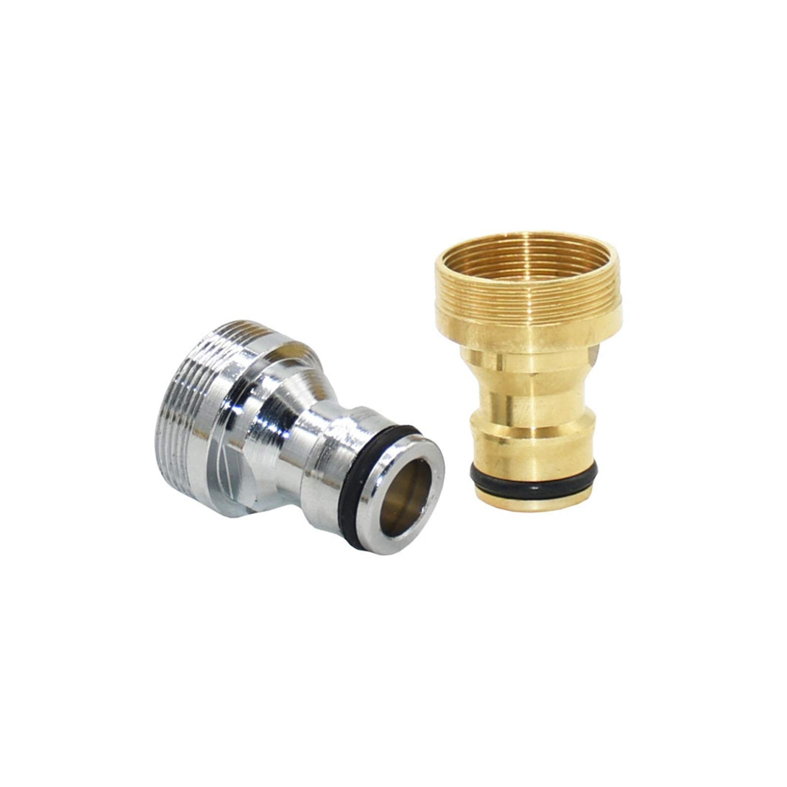 Conectores para mangueras de jardín 30 piezas de latón hembra M22 M24 Conector roscado macho 5/8 "Conector rápido del grifo for el grifo de baño accesorios de cobre(Plating silver)