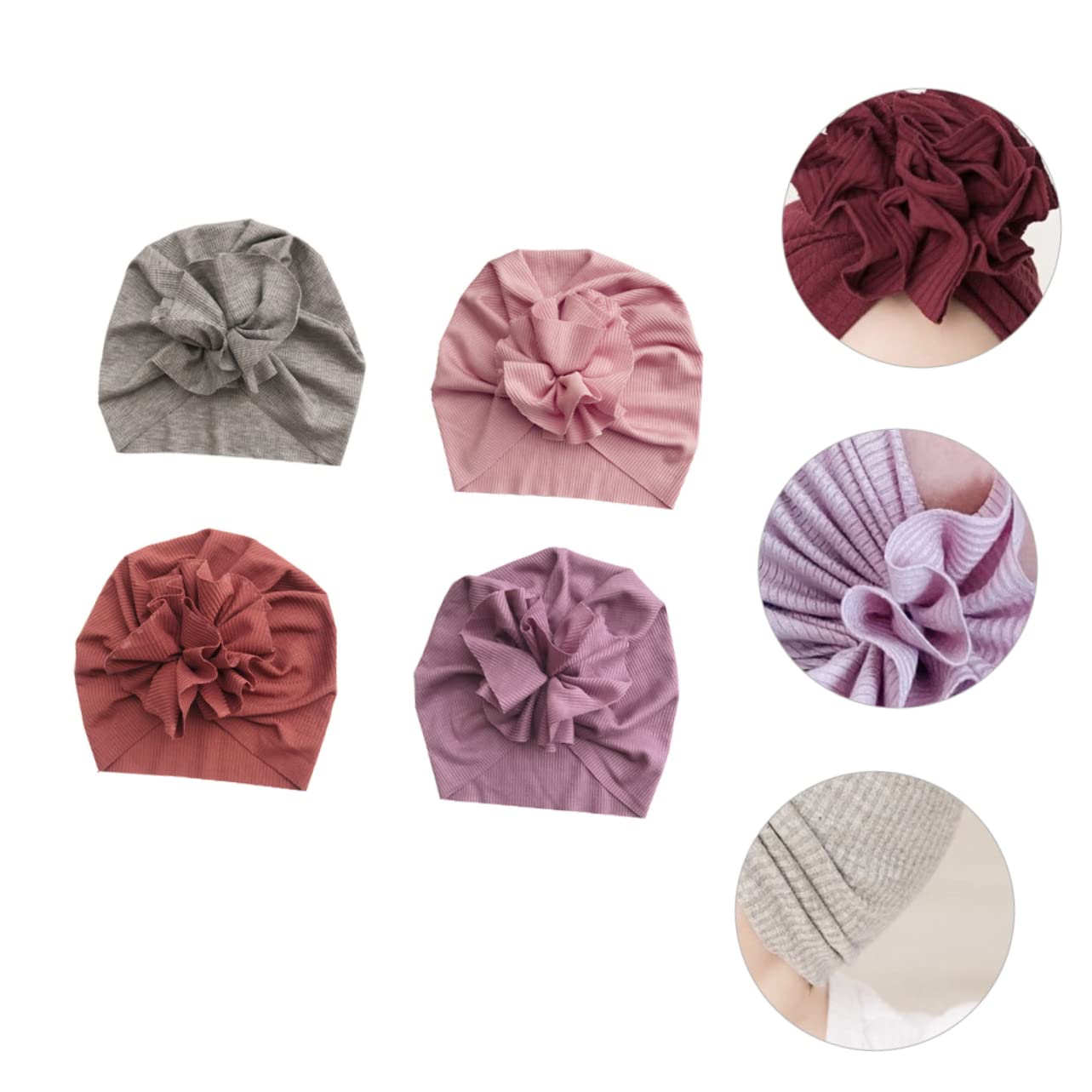 Gorra De Flor De Bebe Diadema para Niños Sombrero Anudado Recién Nacido Gorro Bebe Recien Nacido Gorritos Bebé Recién o Gorro De Bebé De Hilo De