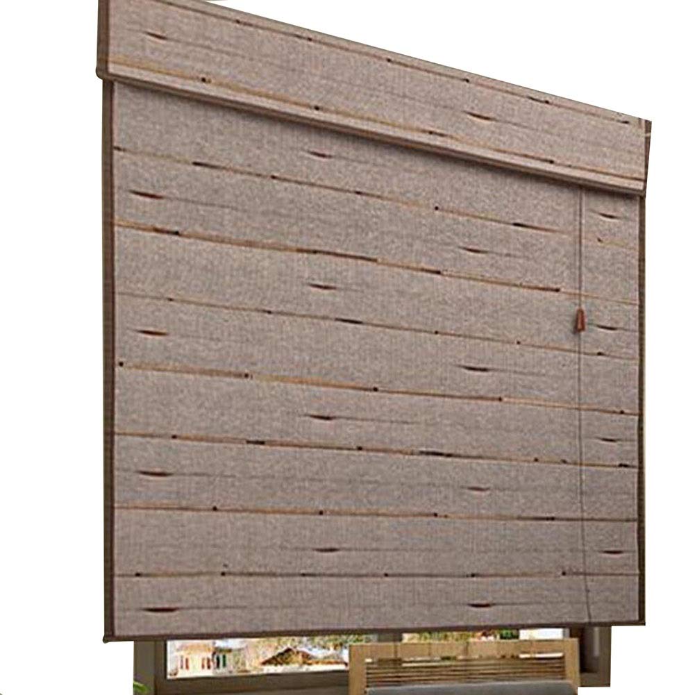 JIAYUANBamboo Roller Blinds Reed Window Blinds, Bamboo Roll Up,Light Filtering Roll Up Blinds with Valance for Garden,Patio,Gallery,Balcony (Size : 31" W×60" H)