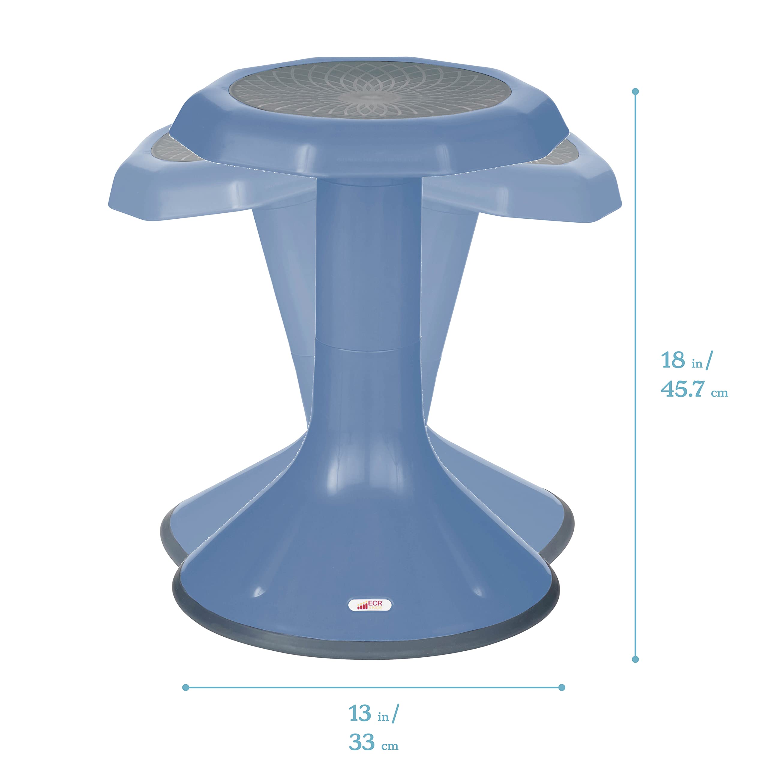 ECR4Kids ACE Active Core Engagement Wobble Stool, 18-Inch Seat Height, Flexible Seating, Powder Blue