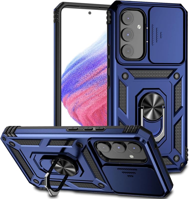 SkyTree Samsung Galaxy A15 5G, Robotic Sliding Camera Window Shock Proof Thunder Case, Dual Layer Hybrid Armor Back Cover Case with Kickstand for Samsung Galaxy A15 5G - Blue (B0CVV5D9JW) Amazon Price History, Amazon Price Tracker