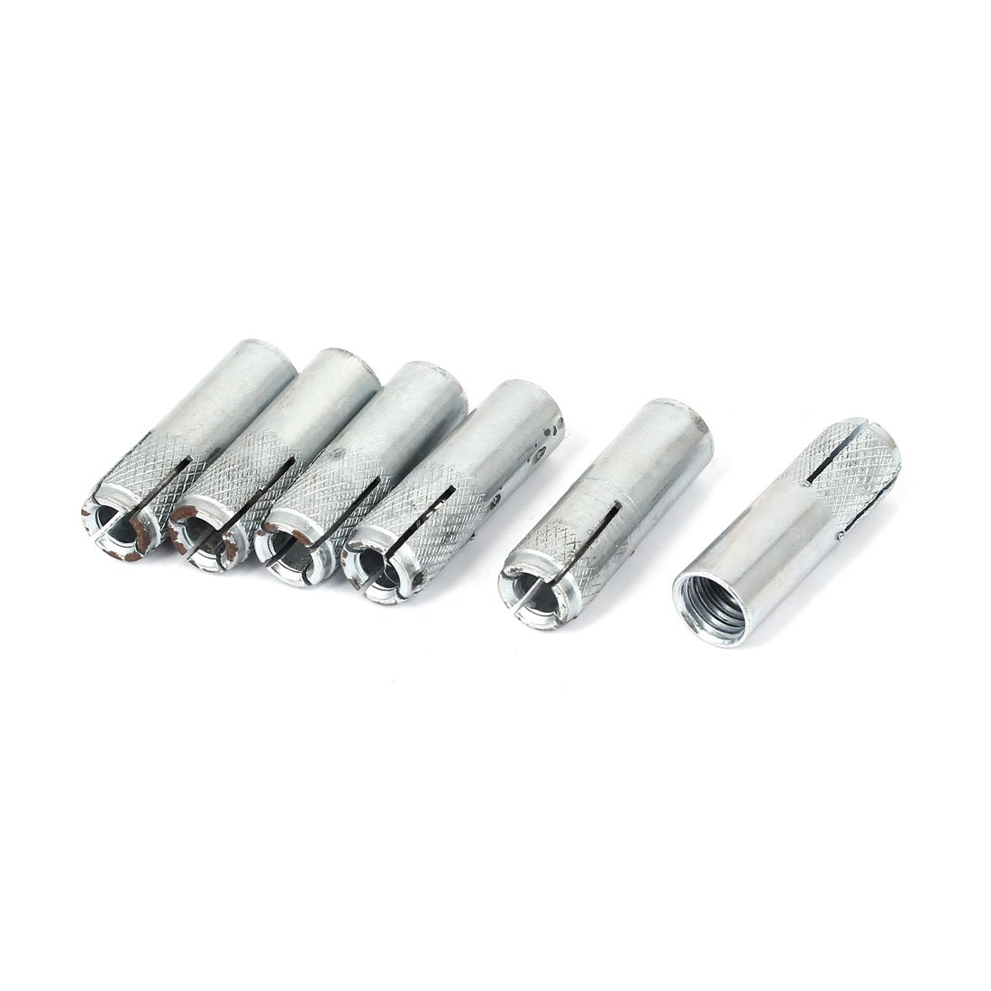 Uxcell Silver Sourcingmap M10 Thread Inner Expansion Bolt Screw Nuts Sleeve Anchors 38X12mm 6Pcs