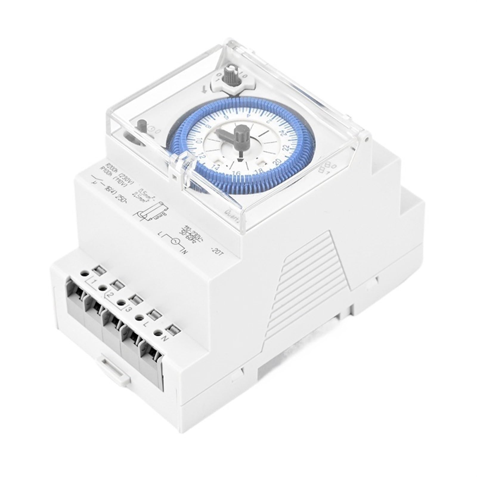 Temporizador mecánico de carril Din SUL181D, interruptor de tiempo de 24 horas, relé, temporizador eléctrico programable, AC220V