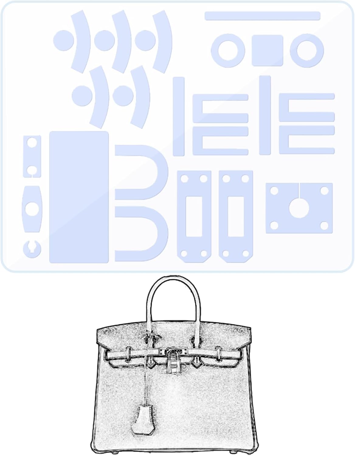 BagArmor Hardware Protective Film, Compatible with Birkin 25 Birkin 30/35. Purse Hardware Sticker Transparent, Anti-Scratch, Clear (Birkin 25)