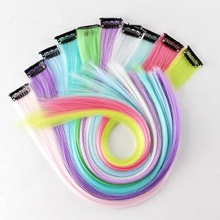 2 extensiones de pelo recto Gleam para mujer, fibra de alta temperatura, hecha a máquina, color amarillo