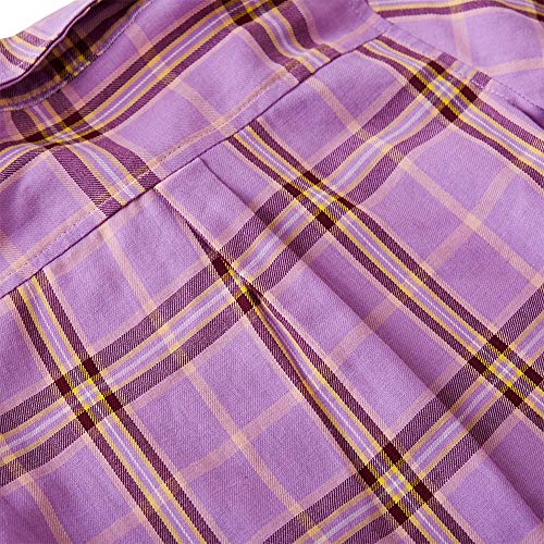Chemise courte en coton pour garçon violette Spring&Gege taille S