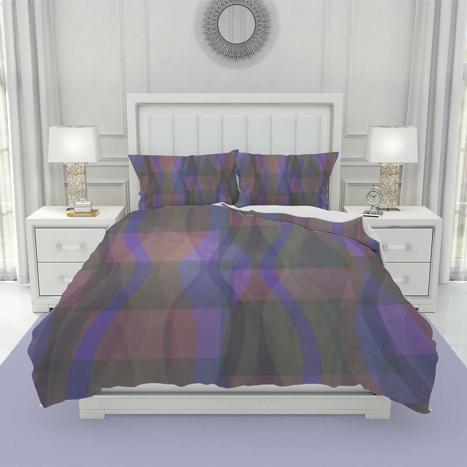 Parure de lit violette grand confort et durable, le linge de lit infroissable pour grand lit
