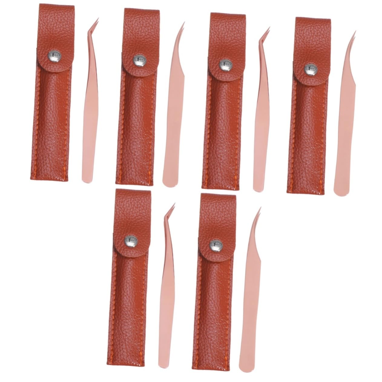 Housoutil 12pezzi Pinzette Per Extension Inossidabile Include e Confezione Rosa Per Isolare e Selezionare Falsi
