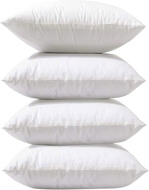 Hebden 100% Hollowfibre Scatter Cushion Pad Cover Insert Filler Inner Pads Pack Of 4 (18x18)