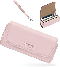 Cable Technologies Étui en Cuir synthétique de Haute qualité pour IQOS ILUMA/IQOS 3/3 Duo/2.4/2.4 Plus,en Toile et Cuir PU,Organiseur, Coque/Sac à Cigarette électronique, Accessoires (Rose)