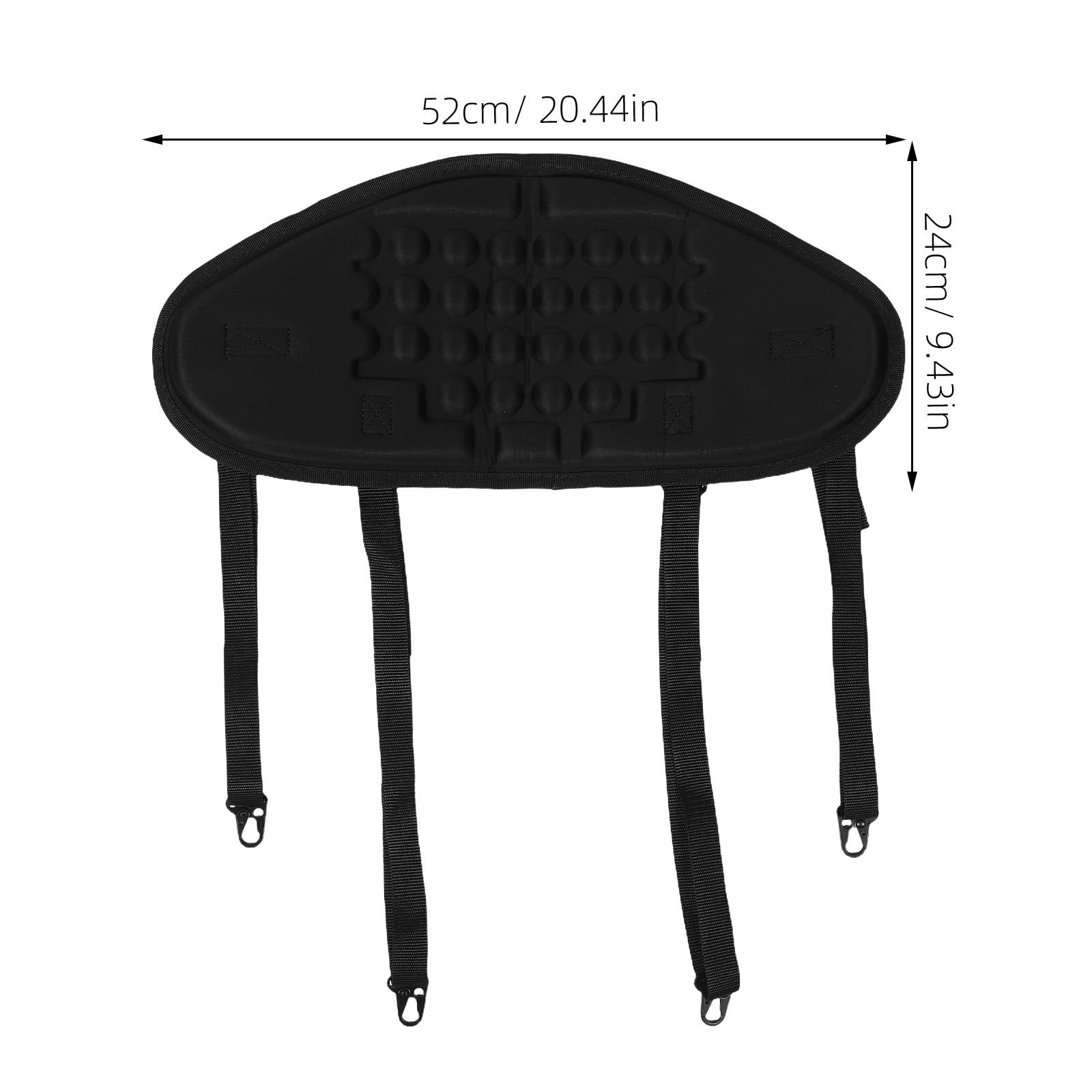 Respaldo Ajustable Oval para Kayak y Canoa Hebillas de Nylon y Diseño Ergonómico, Cojín Acolchado para Uso en Playa y Agua Dulce