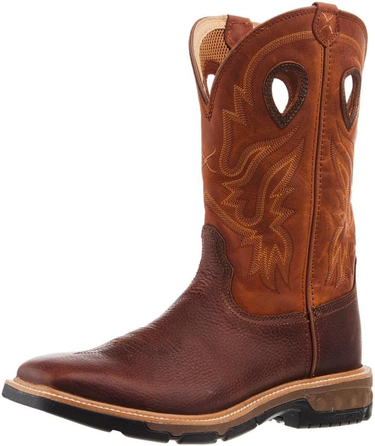 Twisted X Mens 12" Pull On Soft Toe Western Work Boot