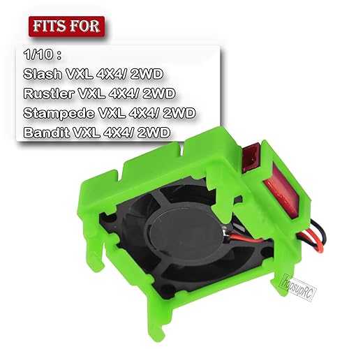 Miniatura 2 de VXL-3s ESC Motor Cooling Fan Upgrades Part for 110 SlashRustlerStampede VXL 4X4 2WD, disipador de calor de ventilador de alta velocidad Hops Up,