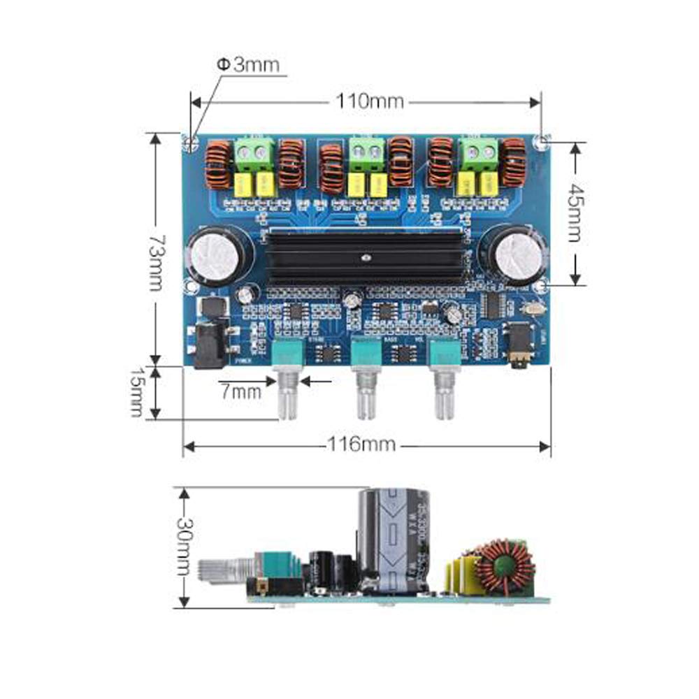 Scheda Amplificatore Digitale TPA3116D2 2.1 Canali – 2x50W + 100W, Per PC E Smartphone