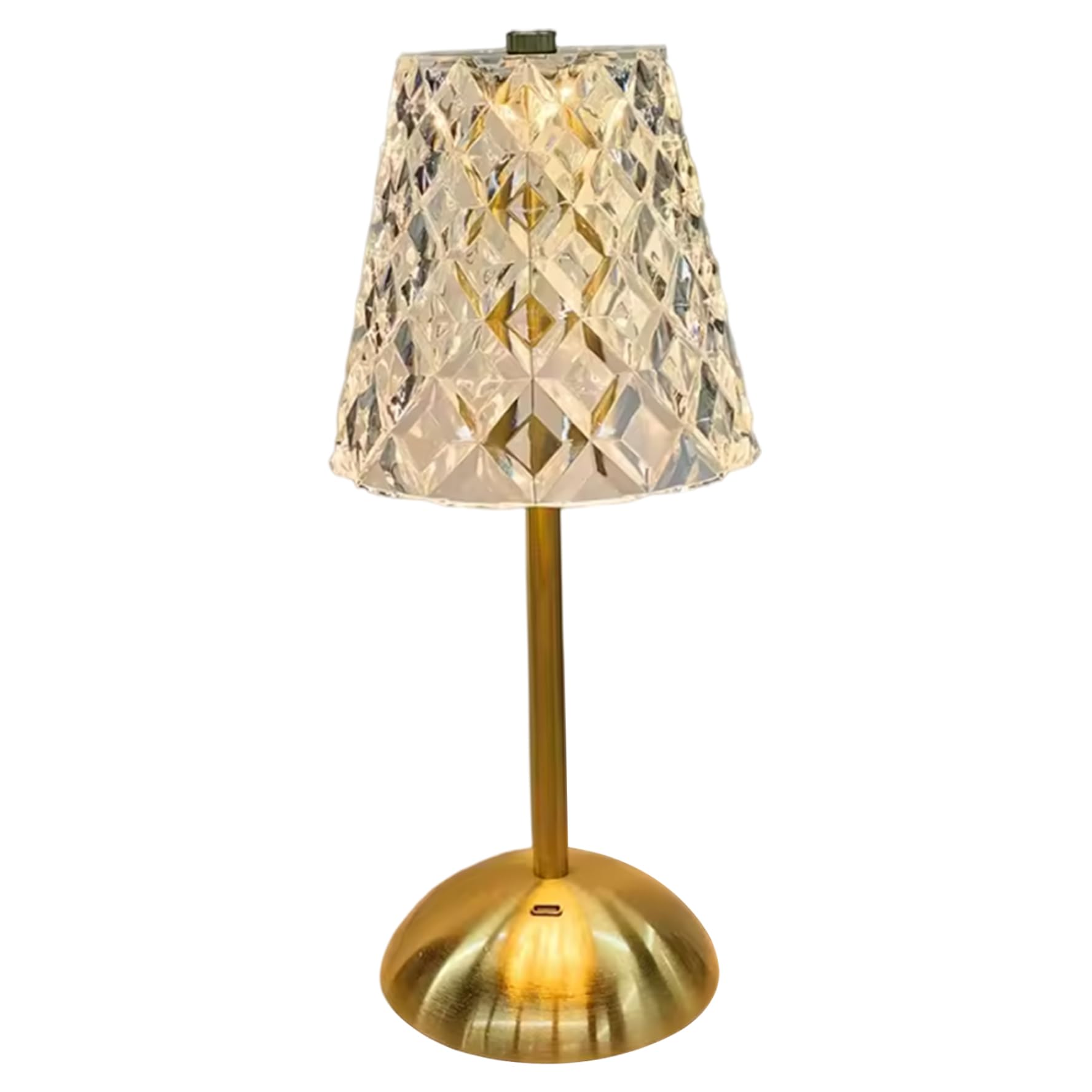 Hperu White Touch Bedside Lamp Cordless Rechargeable Crystal Table Lamp With 3 Light Modes Wireless Night Light For Bedroom, Office, Camping, Cordless Table
