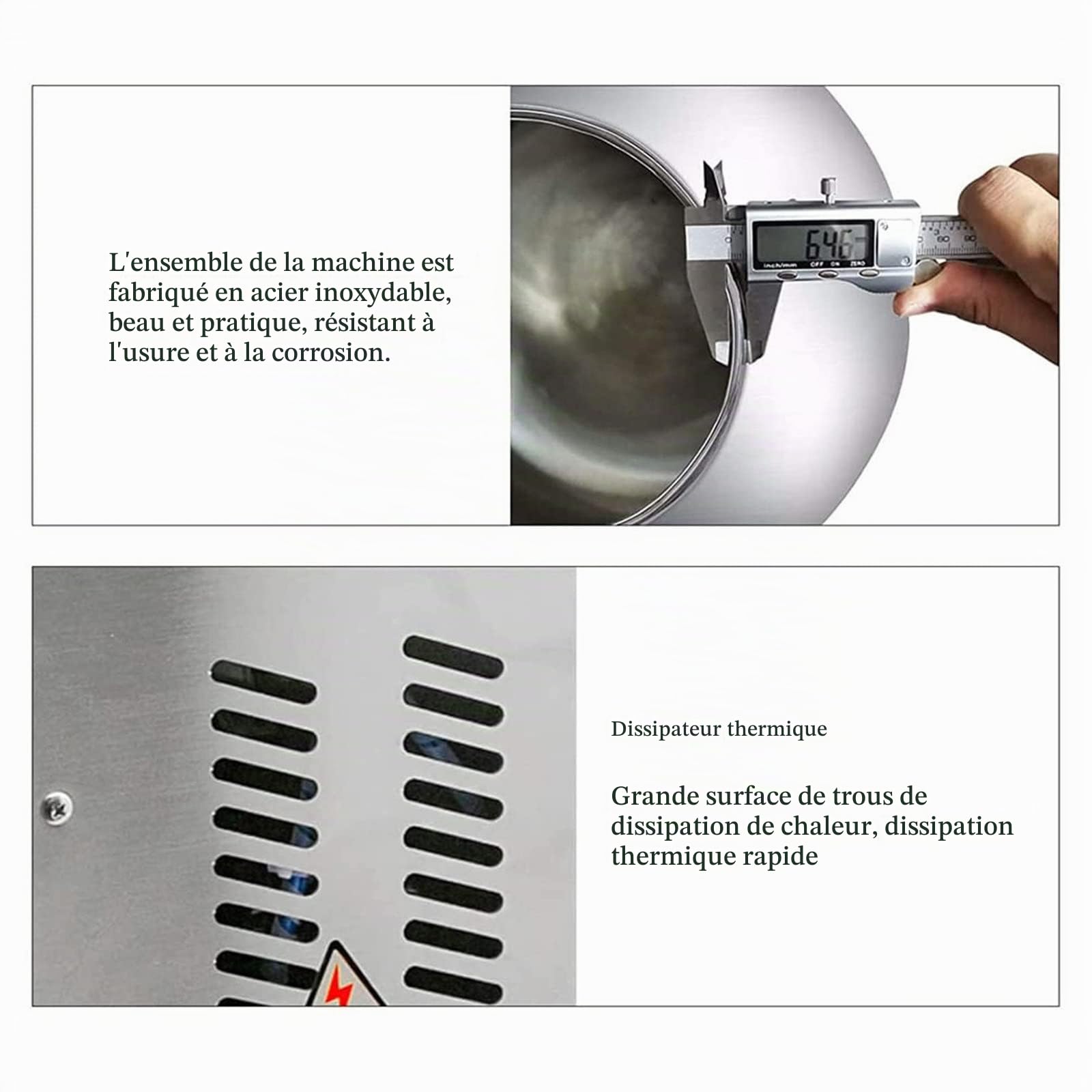GAOMIN Machine à DragéEs éLectrique,110v 220v 180w Machine à DragéEs 3-6kg/H 520rpm Machine à DragéEs pour Le Chocolat,Machine à Chocolat Commerciale,Polissage,Enrobage,Arrondi,SéChage,220V