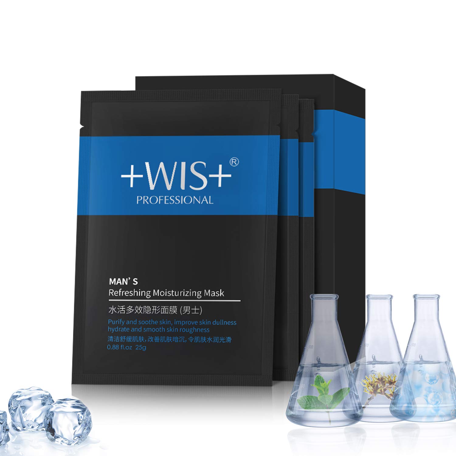 Buy +WIS+ Natural Hydrating Moisturizing Face 20 Sheets for Men, Oil