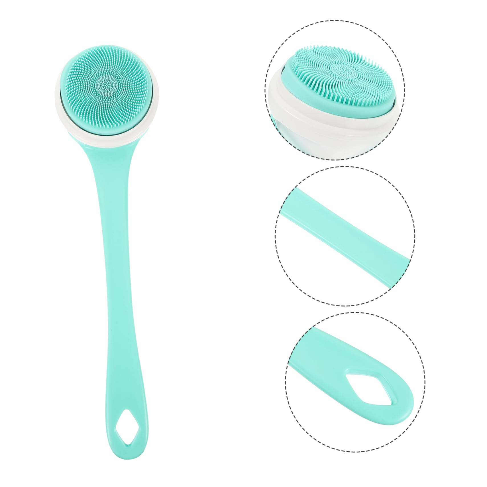 Didiseaon Spazzola Elettrica per Corpo Manico in Silicone per Doccia, Scrub Corpo e Rimozione Pelle Morta, Batteria 1800mah, Design Affidabile Ip67
