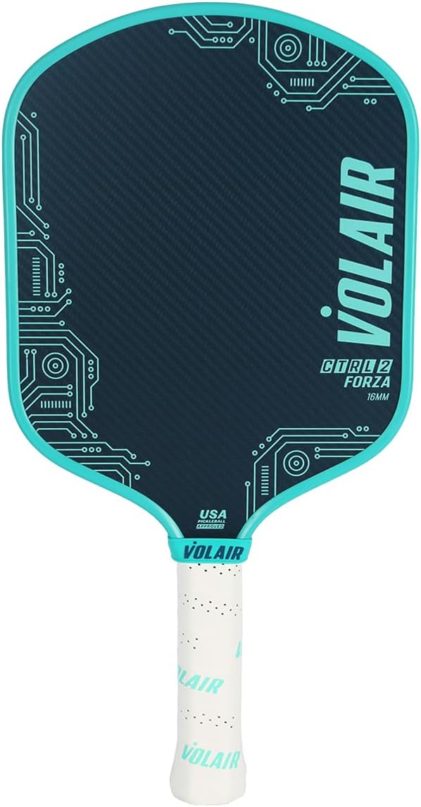 Volair CTRL 2 Forza 16mm Pickleball Paddle - Widebody Shape, Thermoformed, Foam Injected, Aramid Fiber face, USAP Approved, 16mm Thickness, 2 Color Options