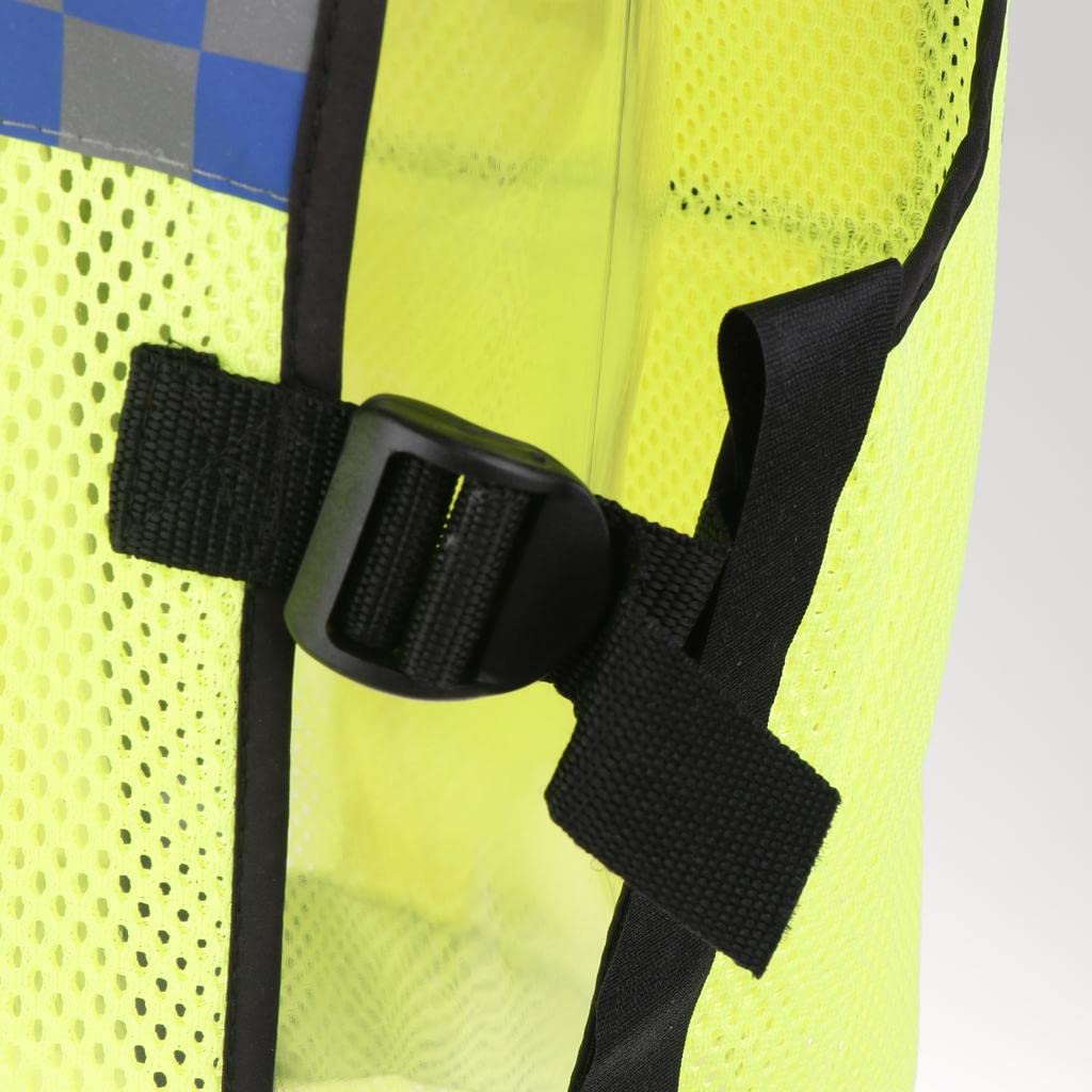 Gilet Riflettente Zipper Front Gilet Alta Visibilità con Strisce Riflettenti Gilet Rete Traspirante Giacca Poliestere