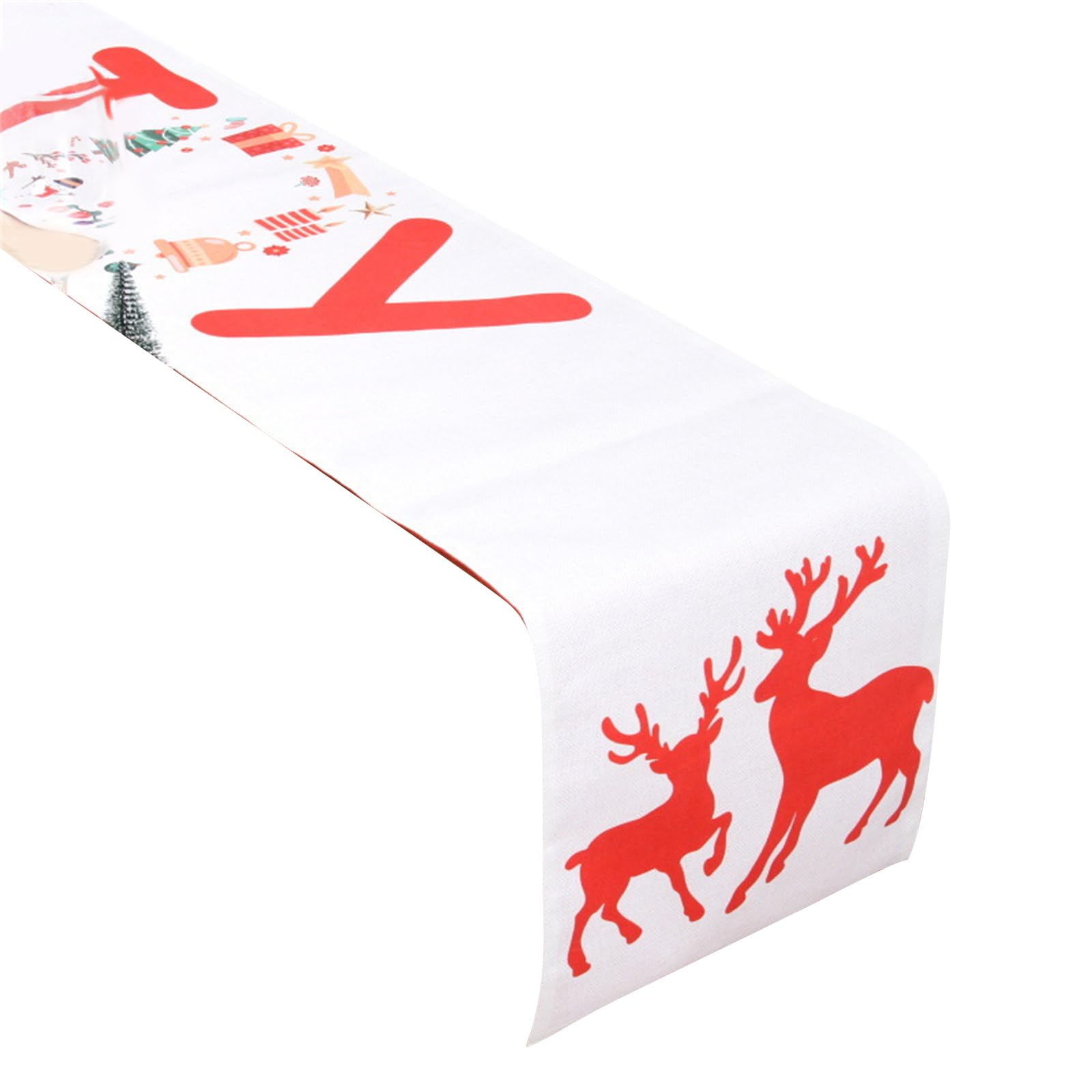 carotoe Christmas Table Runner Eye Catching Placemat Decoration Stylish Tablecloth for Dining Room Household Table Cloth Seasonal Tabletop Decoration