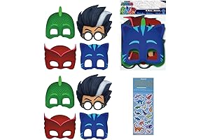 PJ Masks Party Supplies - Masks and Stickers Bundle