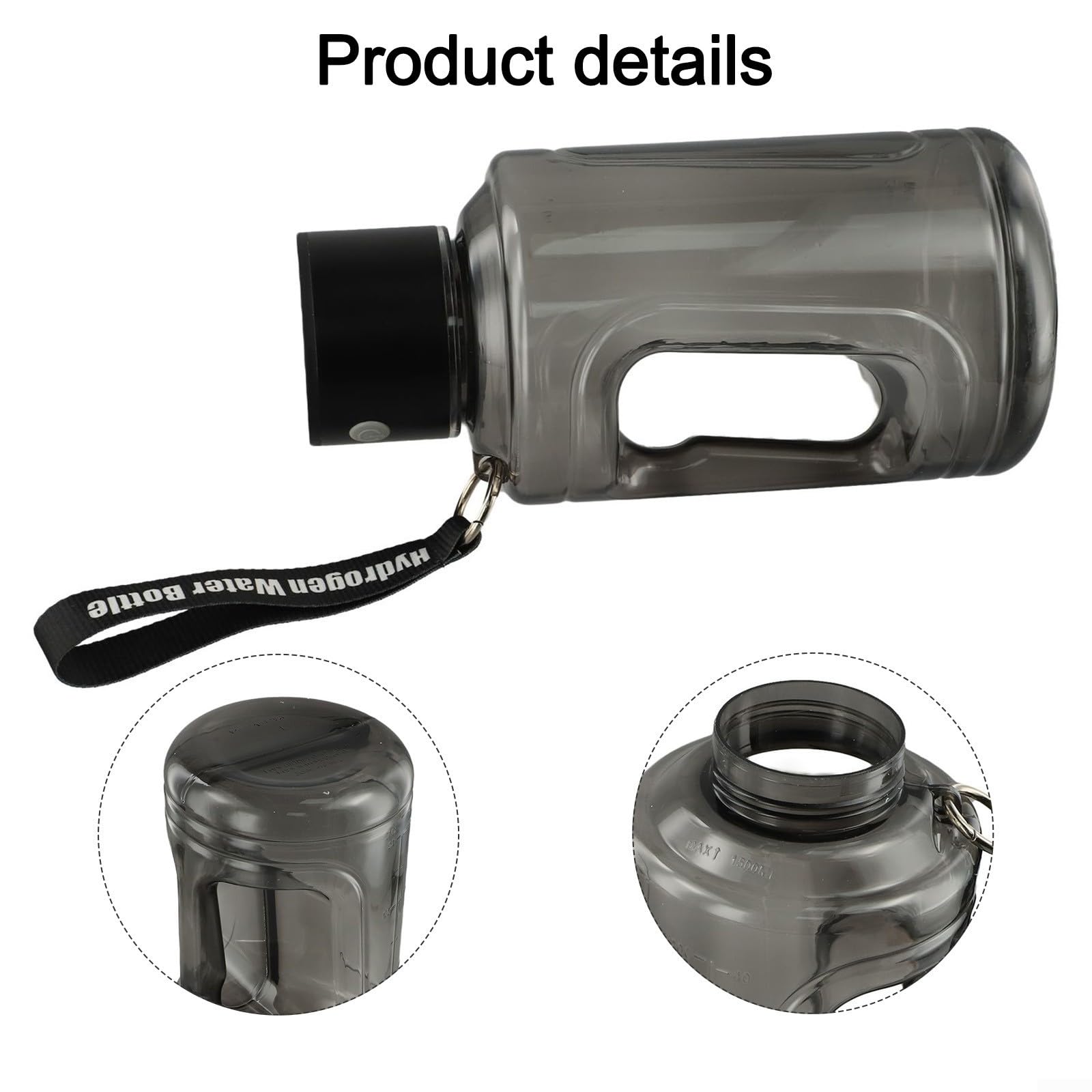 Generator do butelek na wodę 1,5 l, 3000 ppb wysokokoncentracyjna elektroliza alkaliczna, ładowany przez USB, przenośny kubek bogaty w wodór, do sportów na świeżym powietrzu, podróży, biura