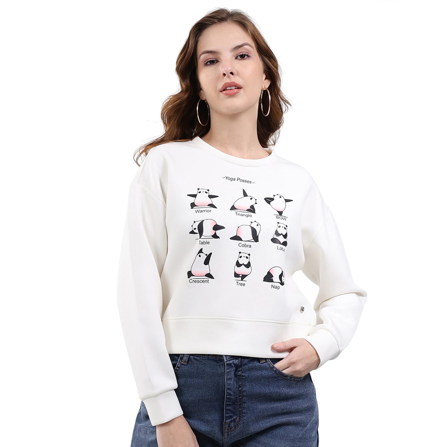 monte carlo Women Oversized Printed Round Neck Pull On Full Sleeve Winter Sweatshirt| Warm Pullover for Ladies | Soft Comfortable Casual Winter Wear for Women's (Pack of 1)-picture-54