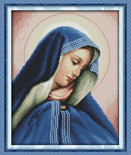 Joy Sunday Cross Stitch Kit 14CT Stamped Embroidery Kits Precise Printed Needlework- Goddess (5) 28×37CM
