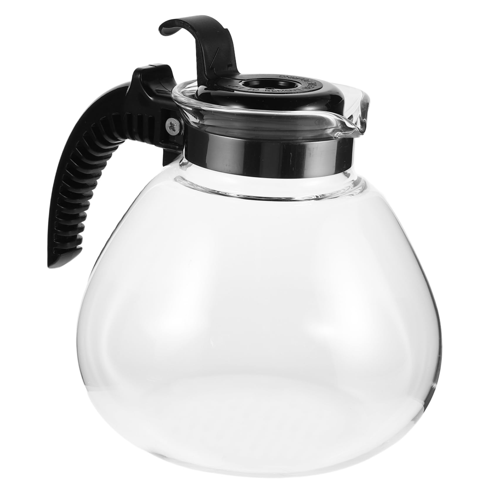 FUNOMOCYA Glass Drip Coffee Pot Pot with Insulated Carafe Whistling Stovetop Kettle 1.8l Heat Resistant for Camping Kitchen Commercial Use