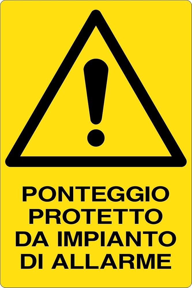 Allarme A5 interno/esterno, targhetta in PVC espanso, segnale di
