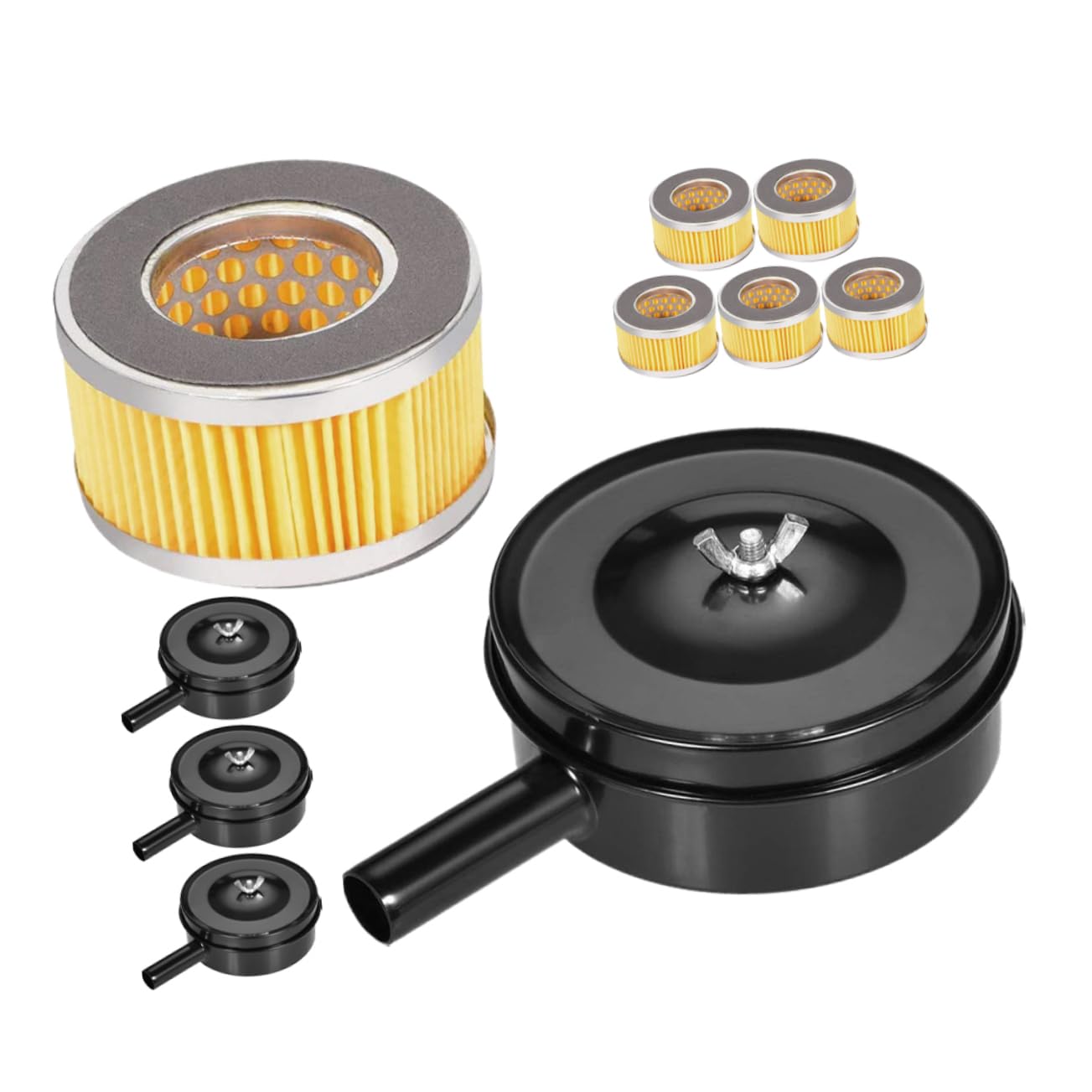 Mobestech 16piezas Filtro De Aire Para Compresores De Pistón Silenciador De Ruido Duradero Para Generadores Accesorios De Compresor Filtros De Repuesto Instalación y Uso