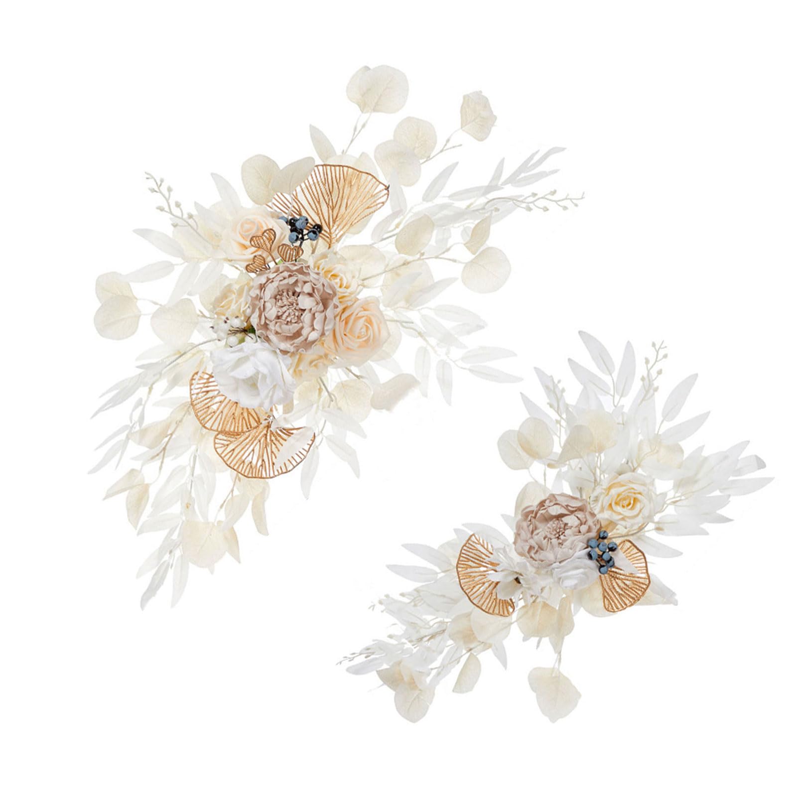 carotoe Realistic Artificial Flower Arched Door Elegant Silk Flower Adornment Decoration for Wedding Reception and Parties Welcome Arched Door