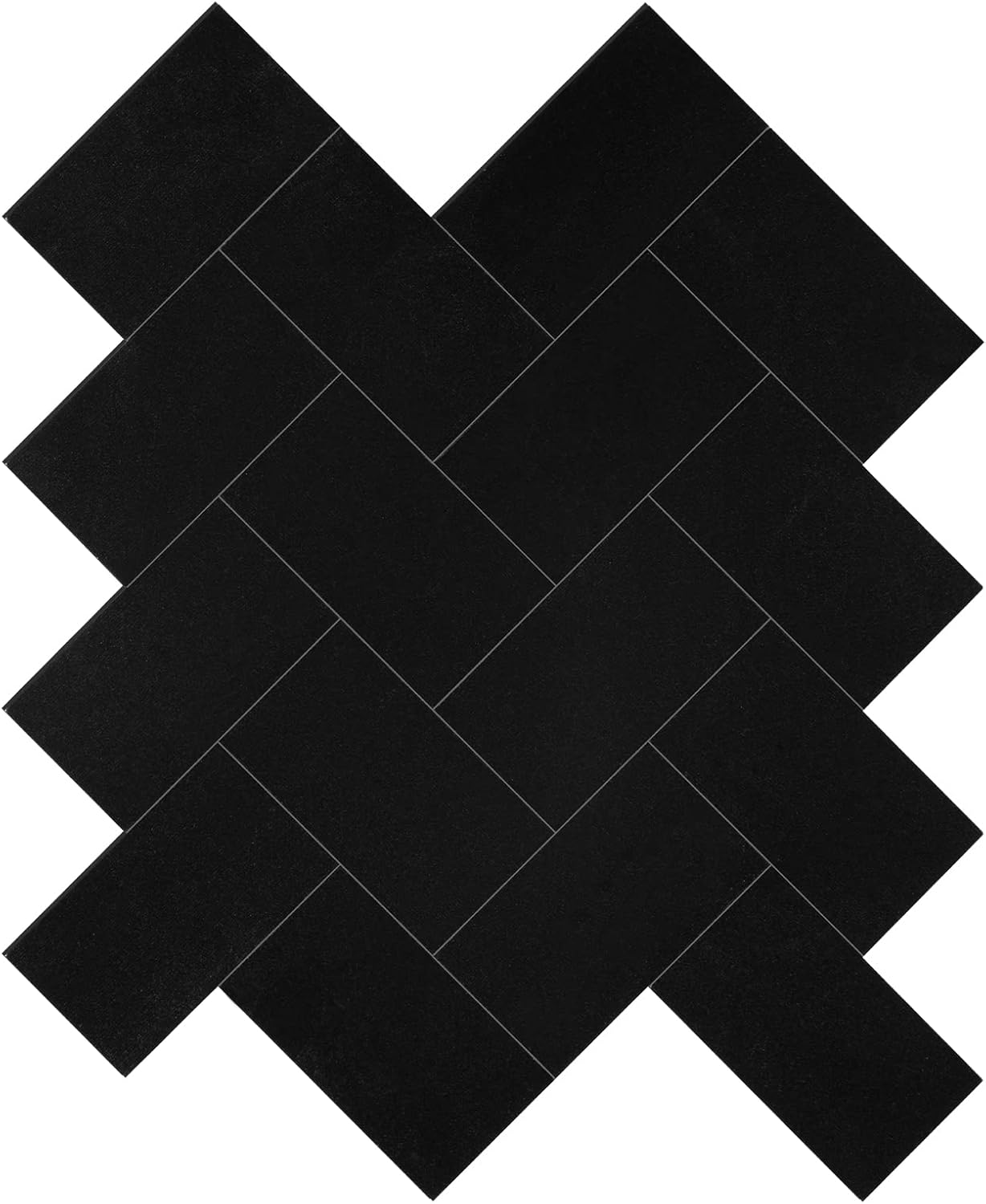 Midcard 8Sheet Peel and Stick Tiles for Kitchen Backsplash, Black