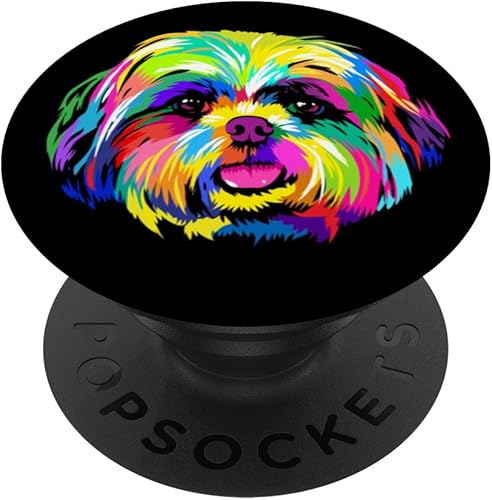 I SHIH TZU NOT Dog Puppy Pup Adorable Dog Lover Watercolor PopSockets intercambiables PopGrip